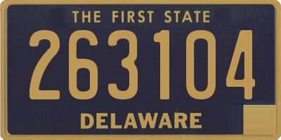 DE license plate 263104