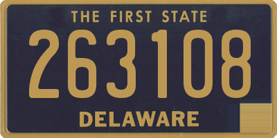 DE license plate 263108