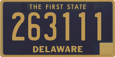 DE license plate 263111