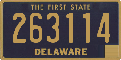 DE license plate 263114