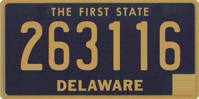 DE license plate 263116