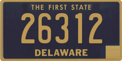 DE license plate 26312