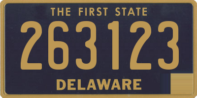 DE license plate 263123