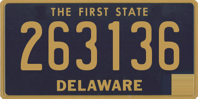 DE license plate 263136