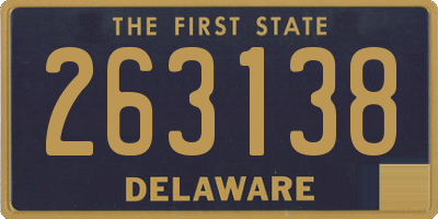 DE license plate 263138