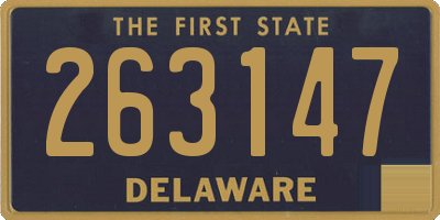 DE license plate 263147