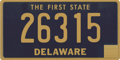 DE license plate 26315