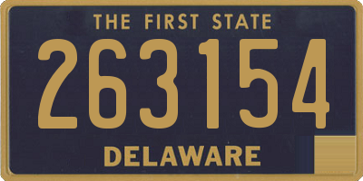 DE license plate 263154