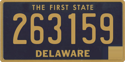DE license plate 263159
