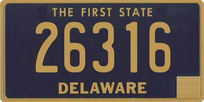 DE license plate 26316