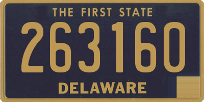 DE license plate 263160
