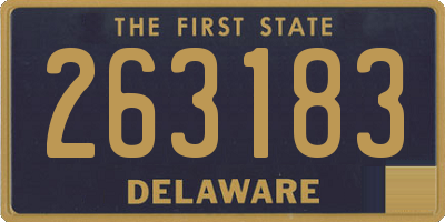 DE license plate 263183