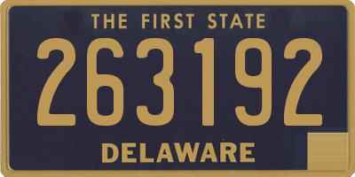 DE license plate 263192
