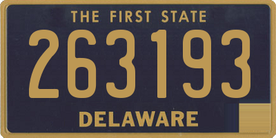 DE license plate 263193