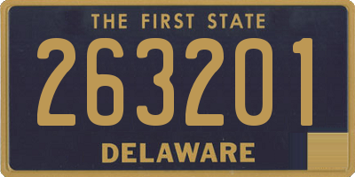 DE license plate 263201