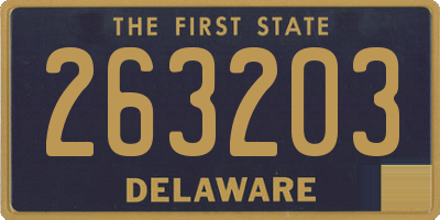 DE license plate 263203