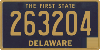 DE license plate 263204
