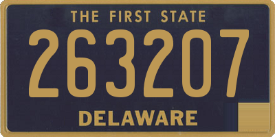 DE license plate 263207