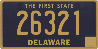 DE license plate 26321