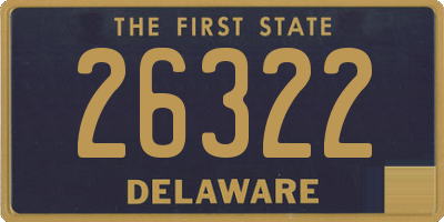 DE license plate 26322