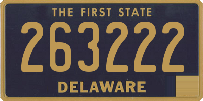 DE license plate 263222