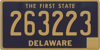DE license plate 263223