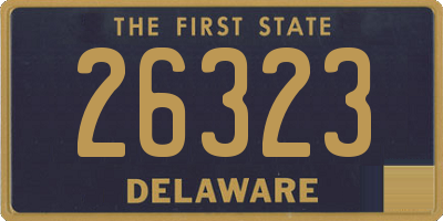 DE license plate 26323