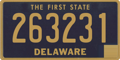 DE license plate 263231