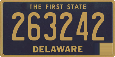 DE license plate 263242