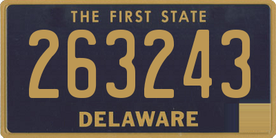 DE license plate 263243