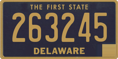 DE license plate 263245