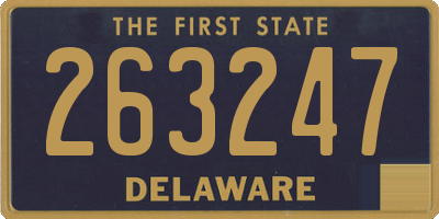 DE license plate 263247