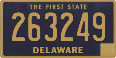 DE license plate 263249