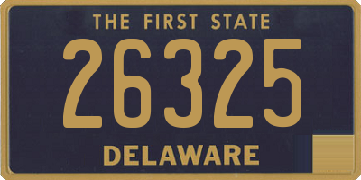 DE license plate 26325