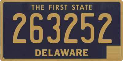 DE license plate 263252