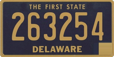 DE license plate 263254