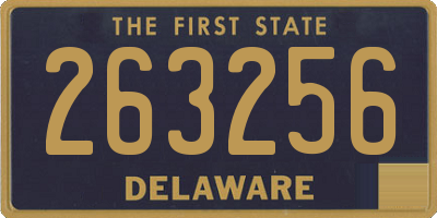 DE license plate 263256