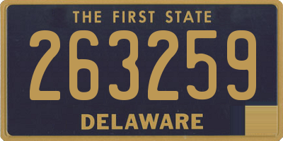 DE license plate 263259