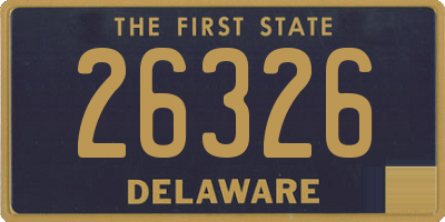 DE license plate 26326