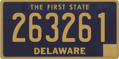 DE license plate 263261