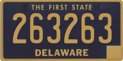 DE license plate 263263