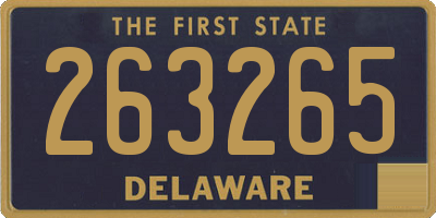 DE license plate 263265
