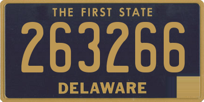 DE license plate 263266