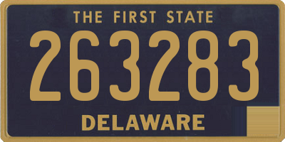 DE license plate 263283