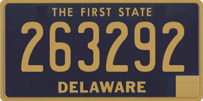 DE license plate 263292