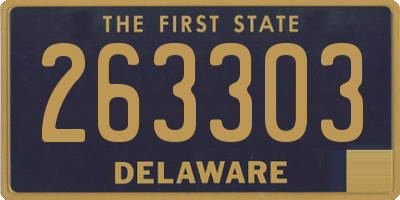 DE license plate 263303
