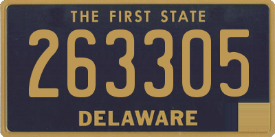 DE license plate 263305