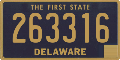 DE license plate 263316