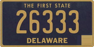 DE license plate 26333