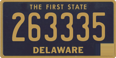 DE license plate 263335